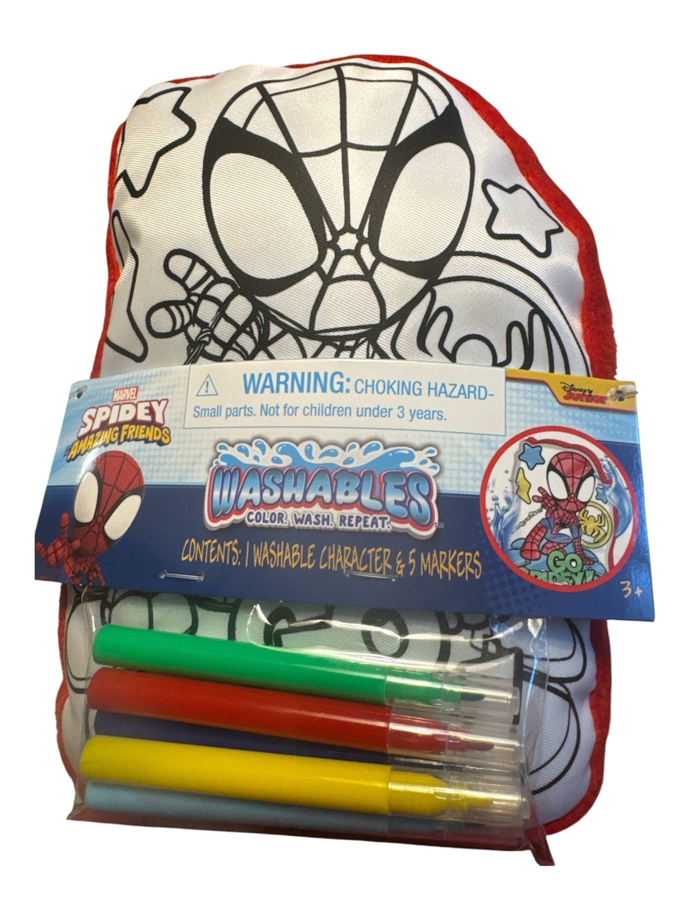 Marvel Spidey Washables Plush - Black, White & Red